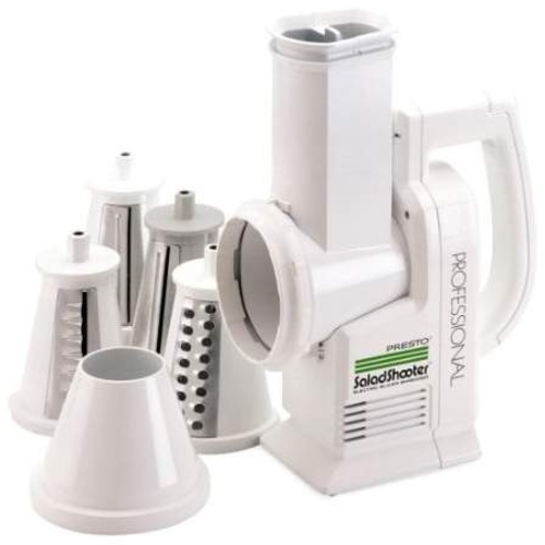 Presto Professional Salad Shooter Electric Slicer and Shredder 114W White