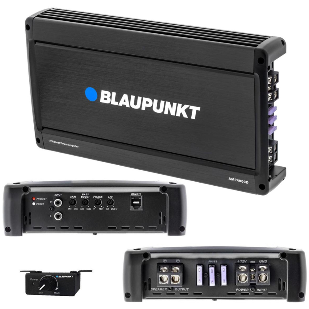 Blaupunkt Class D Monoblock Amplifier 1000W RMS/4000W MAX
