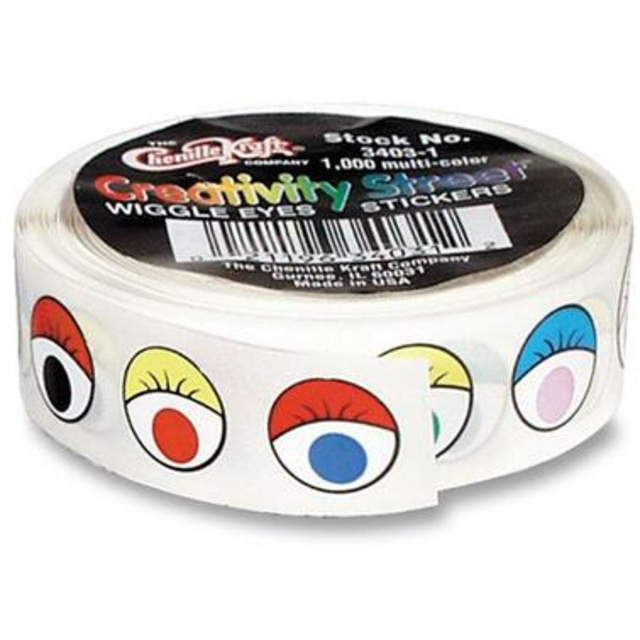 Creativity Street Wiggle Eyes Stickers Selfadhesive Assorted