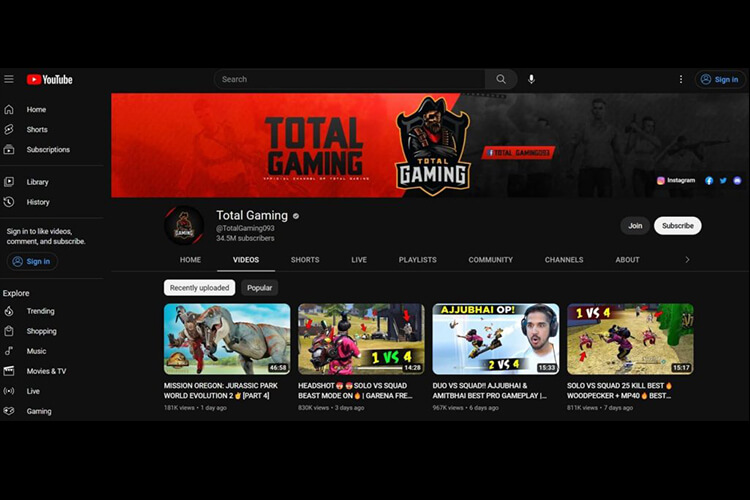 Gaming Elite: The 20  Gaming Channels with over 10 million  subscribers